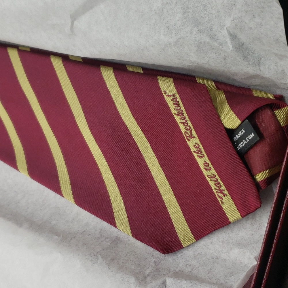 Rare French silk Hail to the Redskins tie
